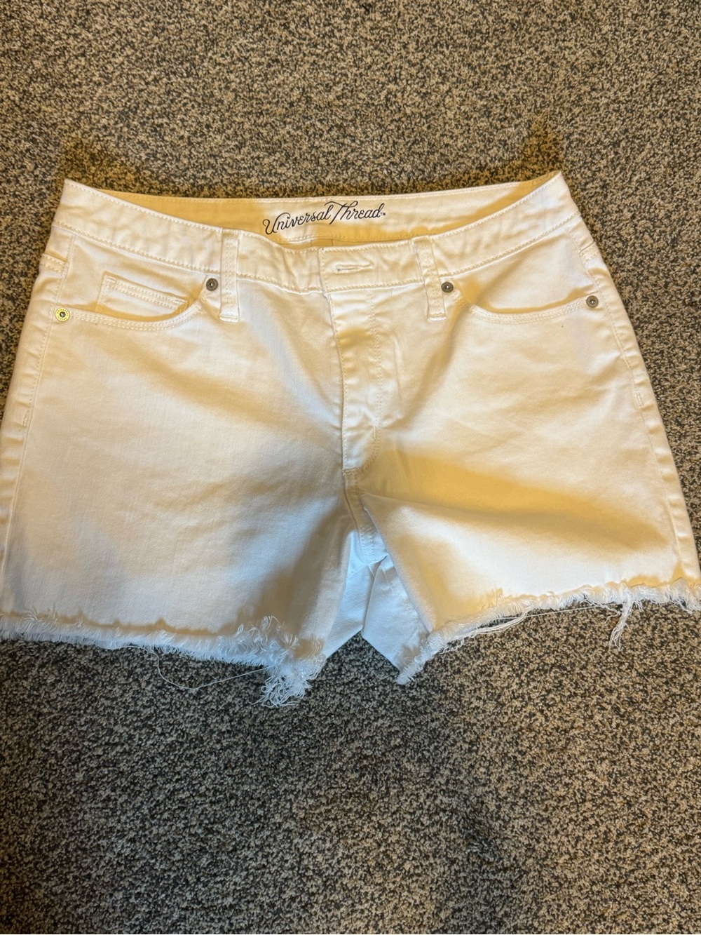 Universal Thread White Frayed Denim Shorts